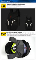 MOTOCENTRIC Hombres Mujeres Mochila para casco de motocicleta Mochila impermeable para montar en motocross Bolsa ligera para moto Reflexión de gran capacidad - details 10