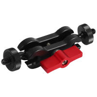 Adaptador de montaje de brazo mágico de trípode, aleación de aluminio, cabezal de bola Dual multifunción, Zapata caliente, 1/4 pulgadas, accesorio de cámara DSLR para Monitor - details 2