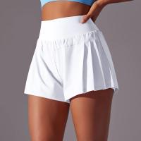 Pantalones cortos transpirables de cintura alta para mujer, pantalón corto para gimnasio, correr, tenis, doble cara, antibrillo, pantalones cortos deportivos informales - details 7