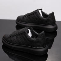 Zapatillas Blancas McQueen Cuero Genuino para Hombres y Mujeres Suela Gruesa - details 8