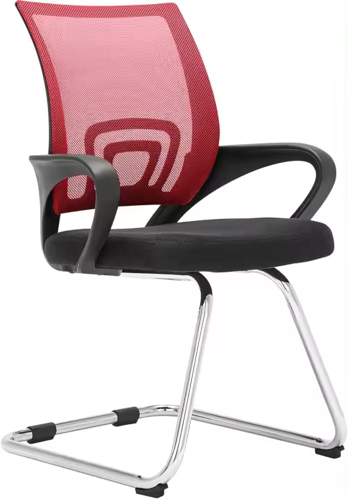 Cantilever Eureka I Silla de Oficina Moderna con Reposabrazos y Sin Ruedas, Color:Gris - 1
