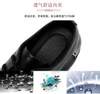 Suela gruesa de acero que aumenta los zapatos de cuero, zapatos de cabeza grande de cuero genuino para hombres - details 5