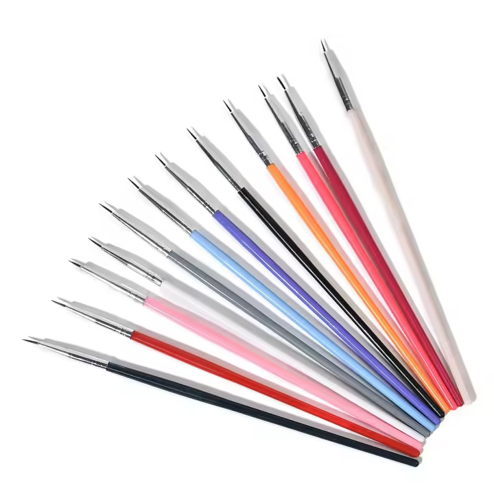 Pluma de Línea de Colores para Uñas KADS de 12 piezas Decoración Artística de Plástico Acrílico Accesorios de Manicura para Design de Línea de Uñas - 1