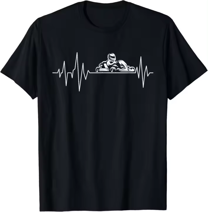 Camiseta Go Karting latido del corazón, Go Kart Race Driver Go Cart - 1