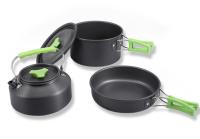 Juego de olla portátil para acampar al aire libre, cocina de montañismo, tetera de Picnic, hervir y freír, combinación de vajilla - details 16