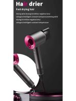 Secador de Pelo Profesional Ionico 1400W de Marca Blanca, Secador De Pelo Supersonic, Color Metal Y Fucsia,