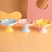 Cuenco de cerámica antivuelco para gatos, cuenco antideslizante antivómitos para mascotas, cuenco de pie alto, bonito con diseño de flores, alimentador para beber y comer para mascotas - details 17