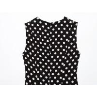 Polka Dot Dress with Round Neck Sleeveless, Long Flared Dress, Summer New Arrival Women's Clothing BUNO-2025Temperament. - details 10