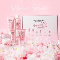 Sakura Skin Care Set 6 piezas Crema facial Suero Limpiador exfoliante Protector solar - details 0