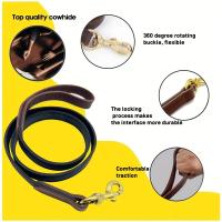 Collar de cuero con tachuelas para perro, correa de cuero adecuada para perros grandes, antimordeduras - details 10