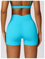 Pantalones cortos de Yoga de cintura alta para mujer, mallas cortas de realce de barriga para Fitness, gimnasio, correr - details 21