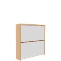 Vida Designs Zapatero Arlington, Madera de ingeniería, Blanco y Roble, H 108 x W 78 x D 24 Cm. - details 12