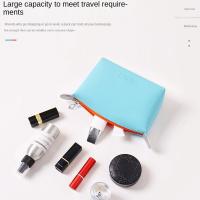 Bolso informal de PU para cosméticos, bolsa de aseo impermeable a prueba de humedad, gran capacidad, bolsa de almacenamiento de viaje de Color sólido para exteriores - details 9