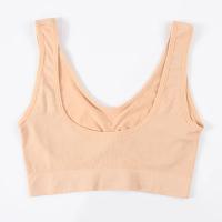 Top corto sin mangas para mujer, nuevo estilo, sujetador deportivo de Yoga, secado rápido, hilo, Top de Fitness, espalda hermosa, sujetador deportivo sin costuras, sólido - details 4