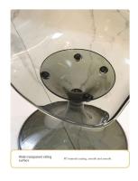 Silla de Comedor de Acrílico Transparente Espalda de Sala de Estar Taburete de Maquillaje para Dormitorio Candelabros y Velas - details 9