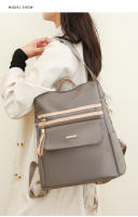 Mochila De Trabajo ligera para mujer, morral de viaje informal, resistente al agua, color negro y rosa - details 5