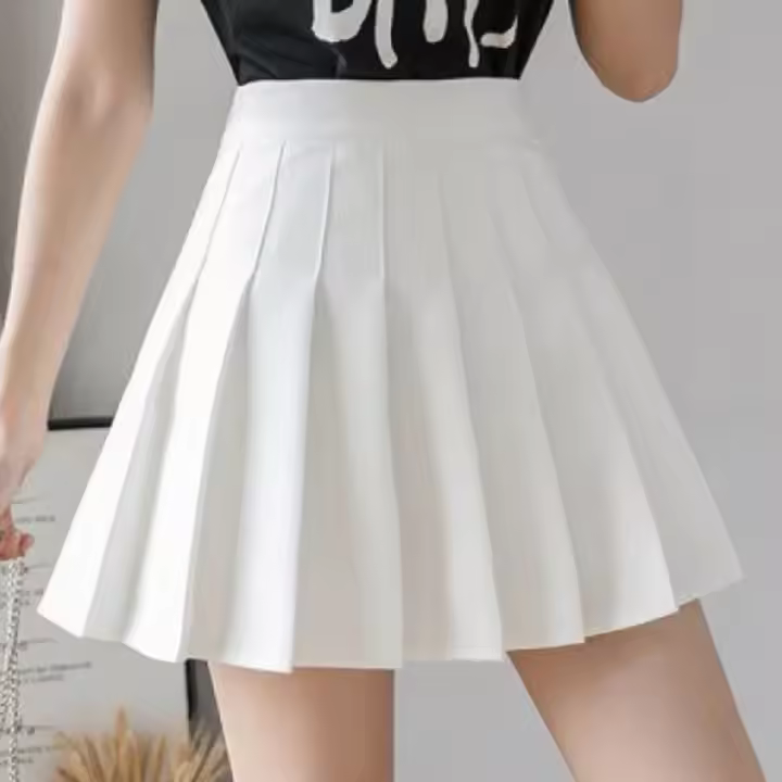 Falda coreana, pantalones cortos para mujer, minifaldas sexis de cintura alta para mujer, falda plisada Kawaii para mujer - 1