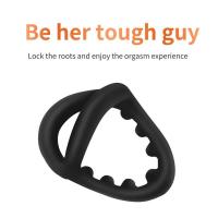 Anillos de silicona Leten para mejorar la erección, anillo triangular con cuentas de masaje, juguetes sexuales para hombres con eyaculación retardada - details 7