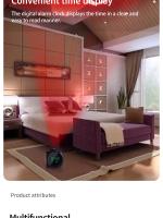 Reloj de Proyección Multifuncional Luz Led, Despierta con Voz, Horario Digital - details 1