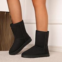 Botas de nieve antideslizantes para mujer, botines planos de suela gruesa, estilo retro elegante, a la moda, aptos para el día a día casual, invierno, 2025 - details 18
