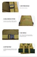 Mochila táctica clásica de nailon, bolsa de camuflaje para deportes de viaje, escalada al aire libre, caza, pesca, senderismo - details 14