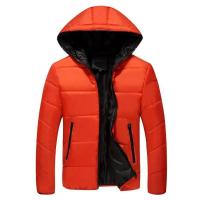 Nueva chaqueta acolchada de algodón con capucha y cremallera de Color sólido a la moda de otoño e invierno para hombre. - details 5