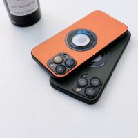 Magsafe-Funda de cuero con textura para iPhone, Protector de lente magnético con orificio para logotipo, para iPhone 15, 14, 13, 12, 11 Pro Max Plus - details 6