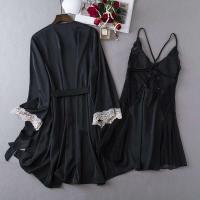 Conjunto de Kimono de Satén para Mujeres Ouwu Dos Piezas para Dormir Ideal para Novias y Bodas - details 7