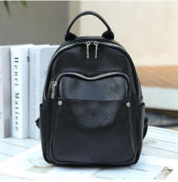 Mochila retro simple de cuero casual para viajes diarios, primera capa de cuero de vaca, mochila para mujer, bolso de cuero suave. - details 9