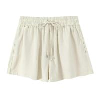 Pantalones Casuales Versátiles para Mujer 2025 Cintura Elástica Color Sólido Verano Nueva Llegada - details 2