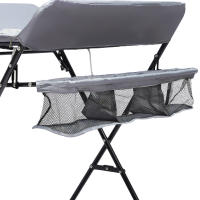 Cambiador plegable y portátil, con cesta de almacenamiento lateral, equipado con ruedas, antideslizantes para bebés hasta - details 3