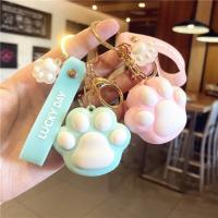 Llavero de Gato Pata de Idea Animada Llavero Colgante de Corazón Lindo para Mujeres - details 4
