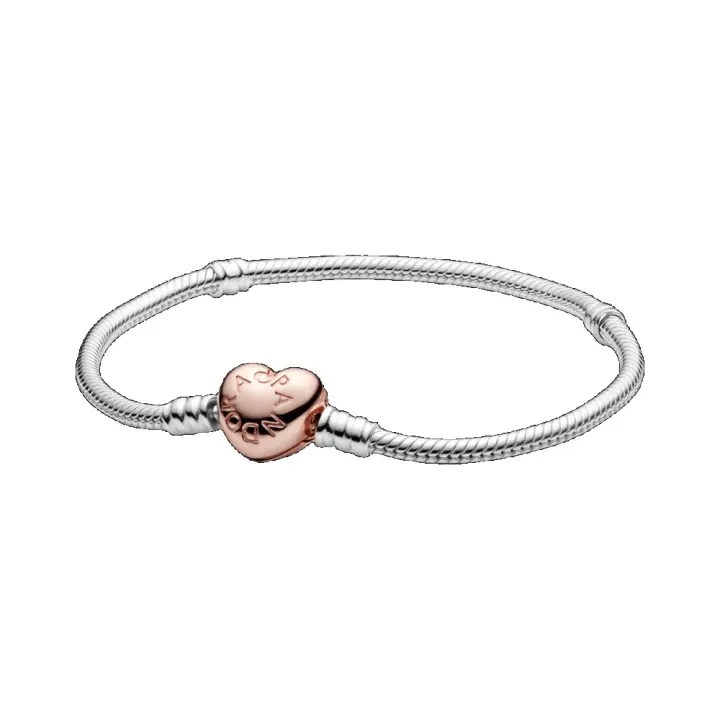 RdovkxuaPulsera S925 Con Cierre De Corazón Rosa, Para Mujer, Viene Con Caja De Regalo Original, Ideal Para Regalar - 1