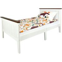 Cama Infantil Individual de Madera - Nogal - con somier, para niños, Color Blanco, Moderno y Elegante Mobiliario Pino, Espacio para Dormir: 70x140 cm - details 10