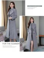 Abrigo grueso de lana para mujer, abrigo sobre la rodilla, cuello grueso de gran tamaño, extra largo, otoño e invierno, 2022 - details 10