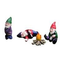 Mini estatua de gnomos de jardín de hadas, decoración de micropaisaje de musgo de resina, estatuilla enana en miniatura de hadas al aire libre, adornos de resina - details 13