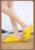 Sandalias de plataforma gruesa con hebilla ajustable para mujer, zapatos de playa, zapatillas de baño, toboganes de suela plana de EVA suave, talla grande 36-47 - details 9