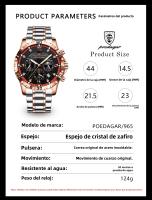 Reloj de cuarzo multifuncional de marca suiza para hombre, reloj luminoso de moda - details 0