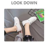 Zapatillas deportivas de tenis blancas para mujer, zapatillas deportivas informales para correr, mocasines de tendencia, monopatín de cuero para verano - details 6