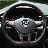 Protector para volante de coche de cuero Nappa con agujas, hilo Universal de 38cm de durabilidad, cubiertas de dirección para coche, accesorios DIY para coche - details 1