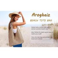 Bolsos de ganchillo para mujer, bolsos de mano de punto calados Hippie estéticos de playa de verano para mujer, bolso de hombro, mochila de lujo de alta gama - details 4