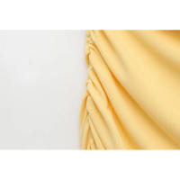 Elegante Vestido de Verano Largo TRAFZA 2025 Vestido Amarillo con Cuello Redondo y Pliegues, Sin Mangas con Cremallera - details 7