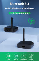 Transmisor y receptor de Audio 3 en 1 con Bluetooth 5,3, compatible con USB, UDisk Play, 3,5mm, AUX, estéreo, HIFI, sin pérdidas, adaptador inalámbrico de música - details 0