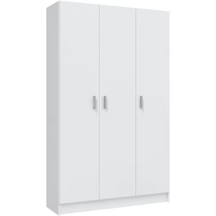 Multiusos 3 Puertas - Armario Auxiliar con Escobero - Acabado Color Blanco - Medidas: Ancho: 109 cm x Fondo: 37 cm x Alto: 180 cm - (1232) - 1