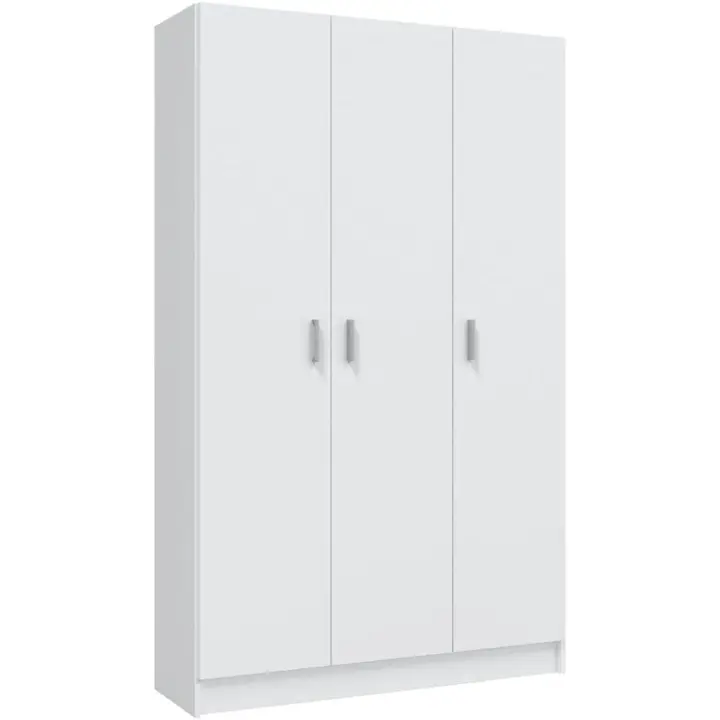 Multiusos 3 Puertas - Armario Auxiliar con Escobero - Acabado Color Blanco - Medidas: Ancho: 109 cm x Fondo: 37 cm x Alto: 180 cm - (1232) - 1