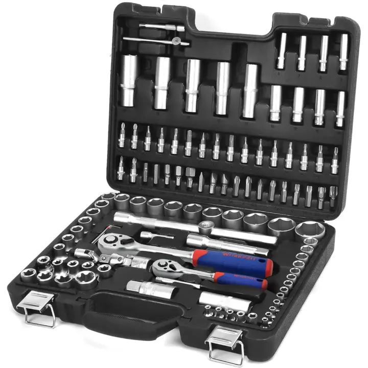 Juego de Tazas para Llaves Carraca 37x8x28cm Ideal para Bricolaje, Reparación o Trabajos Mecánicos - 1