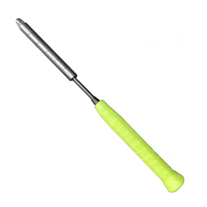 Entrenador de Swing de bádminton de acero inoxidable, fuerza de muñeca para dedo, palo de entrenamiento de bádminton desmontable, práctica ajustable - 1