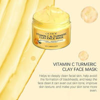 Mascarilla de arcilla con vitamina C y cúrcuma, limpieza Facial profunda, mejora las manchas oscuras, acné, cuidado hidratante de la piel, reafirma la piel, iguala el tono de la piel - details 4