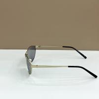 Gafas de sol Retro futuristas con sentido de la tecnología, gafas de sol de ojo de gato de metal, protección UV para mujer, gafas de sol cóncavas, textura de moda para hombre - details 3