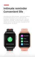 Reloj inteligente con pantalla completamente táctil de 1,69 pulgadas, oxígeno, presión arterial, prueba de frecuencia cardíaca, recordatorio de llamadas entrantes, IP67 - details 7